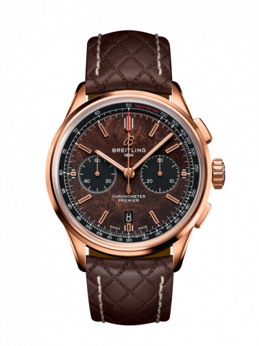 Breitling Premier B01 Chronograph 42 Bentley Centenary Red Gold / Wood / Calf / Pin RB01181A1Q1X1