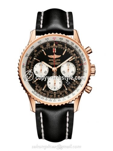Breitling Navitimer 01 43 Red Gold / Black / Calf / Pin RB012012/BA49/435X/R20BA.1 Breitling Navitimer 01 43 Red Gold / Black / Calf / Pin RB012012/BA49/435X/R20BA.1