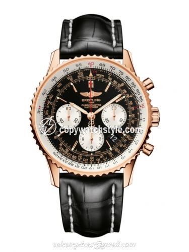 Breitling Navitimer 01 43 Red Gold / Black / Alligator / Pin RB012012/BA49/743P/R20BA.1