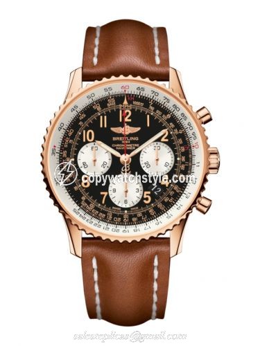 Breitling Navitimer 01 43 Red Gold / Black Arabic / Calf / Pin RB012012/BB07/433X/R20BA.1 Breitling Navitimer 01 43 Red Gold / Black Arabic / Calf / Pin RB012012/BB07/433X/R20BA.1