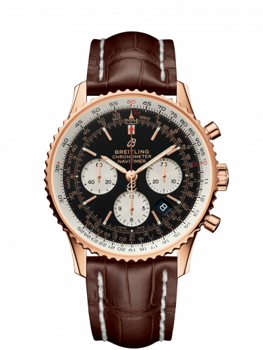 Breitling Navitimer 1 B01 Chronograph 43 Red Gold / Black / Brown Croco RB012121.BG76.739P Breitling Navitimer 1 B01 Chronograph 43 Red Gold / Black / Brown Croco RB012121.BG76.739P