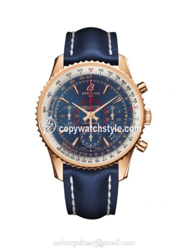 Breitling Montbrillant 01 Red Gold / Aurora Blue / Calf RB013012.C896.113X Breitling Montbrillant 01 Red Gold / Aurora Blue / Calf RB013012.C896.113X