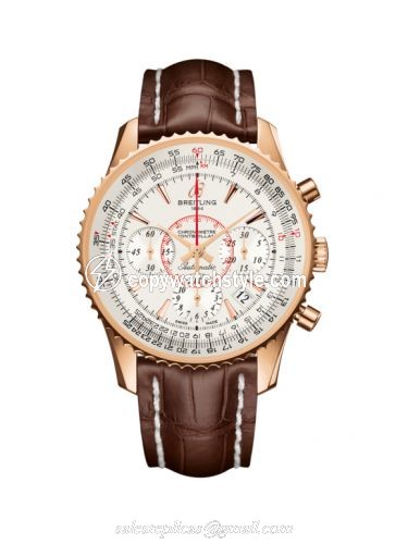Breitling Montbrillant 01 Red Gold / Mercury Silver / Croco RB013012.G710.724P Breitling Montbrillant 01 Red Gold / Mercury Silver / Croco RB013012.G710.724P