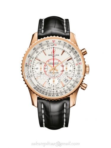 Breitling Montbrillant 01 Red Gold / Mercury Silver / Croco RB013012.G710.728P