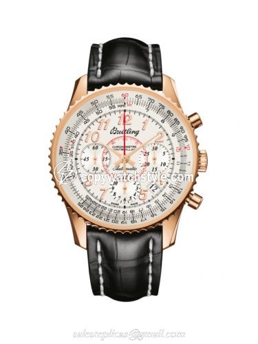 Breitling Montbrillant 01 Red Gold / Mercury Silver / Croco RB013012.G736.728P Breitling Montbrillant 01 Red Gold / Mercury Silver / Croco RB013012.G736.728P