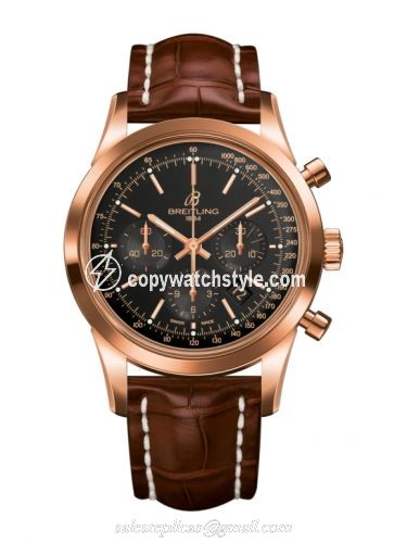 Breitling Transocean Chronograph Red Gold / Black / Croco RB015212.BB16.737P Breitling Transocean Chronograph Red Gold / Black / Croco RB015212.BB16.737P