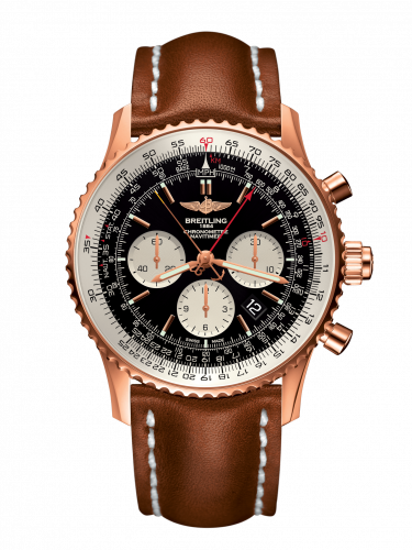 Breitling Navitimer Rattrapante Red Gold / Black / Calf / Pin RB031121/BG11/439X/R20BA.1 Breitling Navitimer Rattrapante Red Gold / Black / Calf / Pin RB031121/BG11/439X/R20BA.1