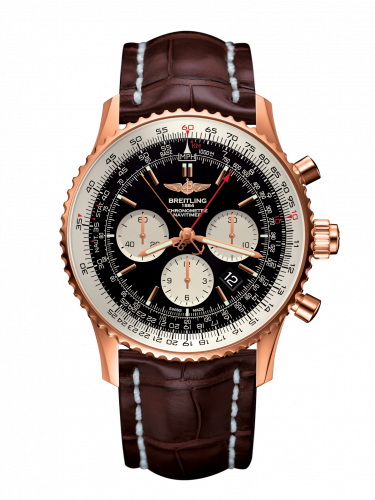 Breitling Navitimer Rattrapante Red Gold / Black / Croco / Folding RB031121/BG11/757P/R20D.1 Breitling Navitimer Rattrapante Red Gold / Black / Croco / Folding RB031121/BG11/757P/R20D.1