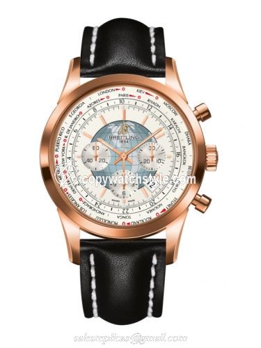 Breitling Transocean Chronograph Unitime Red Gold / Silver / Calf RB0510U0.A733.441X Breitling Transocean Chronograph Unitime Red Gold / Silver / Calf RB0510U0.A733.441X
