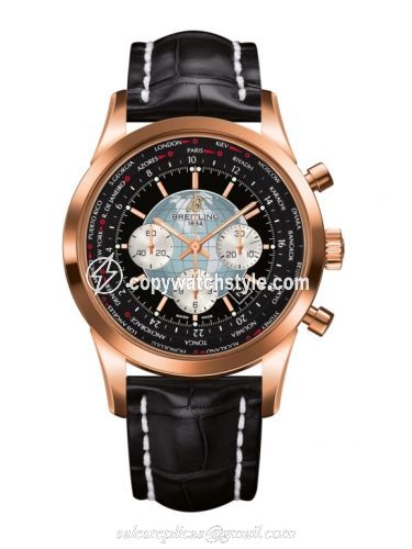 Breitling Transocean Chronograph Unitime Red Gold / Black / Croco RB0510U4.BB63.760P Breitling Transocean Chronograph Unitime Red Gold / Black / Croco RB0510U4.BB63.760P