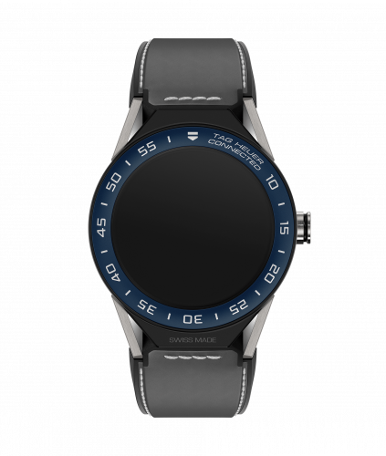 TAG Heuer Carrera Connected Modular 45 Titanium / Blue Ceramic / Grey Calf SBF8A8012.11FT6104