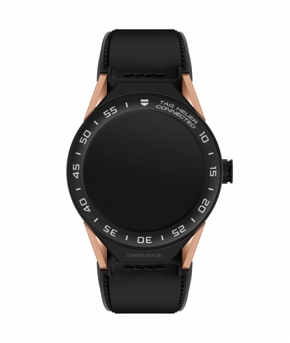TAG Heuer Carrera Connected Modular 45 Black Titanium / Rose Gold / Ceramic / Black Calf SBF8A8013.32FT6079 TAG Heuer Carrera Connected Modular 45 Black Titanium / Rose Gold / Ceramic / Black Calf SBF8A8013.32FT6079