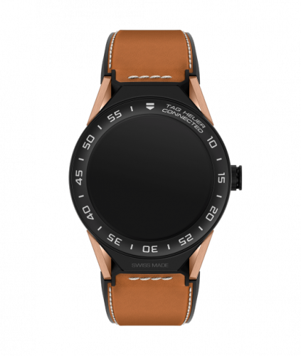 TAG Heuer Carrera Connected Modular 45 Black Titanium / Rose Gold / Ceramic / Brown Calf SBF8A8013.32FT6110 TAG Heuer Carrera Connected Modular 45 Black Titanium / Rose Gold / Ceramic / Brown Calf SBF8A8013.32FT6110