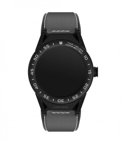 TAG Heuer Carrera Connected Modular 45 Black Titanium / Ceramic / Grey Calfskin SBF8A8013.82FT6104 TAG Heuer Carrera Connected Modular 45 Black Titanium / Ceramic / Grey Calfskin SBF8A8013.82FT6104