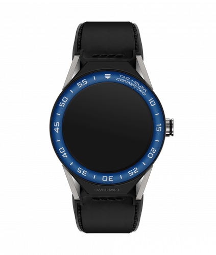 TAG Heuer Carrera Connected Modular 45 Titanium / Blue Aluminum / Black Calf SBF8A8019.11FT6079 TAG Heuer Carrera Connected Modular 45 Titanium / Blue Aluminum / Black Calf SBF8A8019.11FT6079