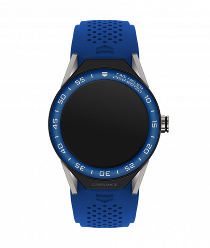 TAG Heuer Carrera Connected Modular 45 Titanium / Blue Ceramic / Electric Blue Rubber SBF8A8019.11FT6118 TAG Heuer Carrera Connected Modular 45 Titanium / Blue Ceramic / Electric Blue Rubber SBF8A8019.11FT6118