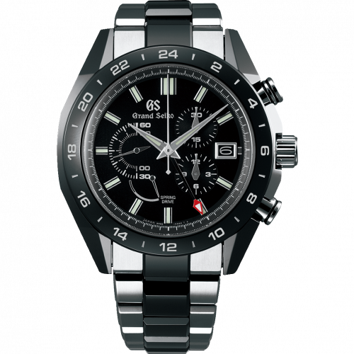 Grand Seiko Spring Drive Chronograph Titanium / Ceramic / Black / Bracelet / Black Ceramics Collection SBGC223 Grand Seiko Spring Drive Chronograph Titanium / Ceramic / Black / Bracelet / Black Ceramics Collection SBGC223