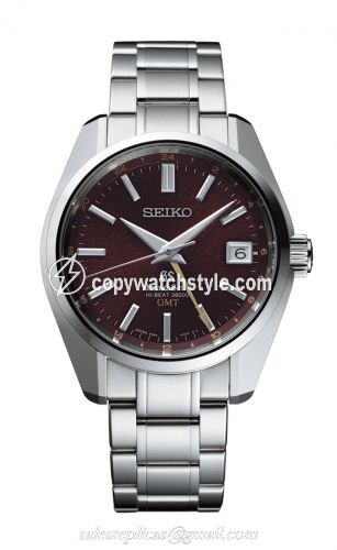 Grand Seiko Automatic Hi Beat 36000 GMT Stainless Steel / Red / Bracelet / Dawn of Mt. Iwate SBGJ021