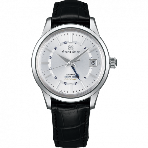 Grand Seiko Automatic Hi Beat 36000 GMT Special White Gold / Silver / Strap SBGJ207