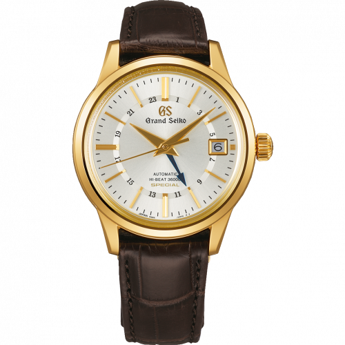 Grand Seiko Automatic Hi Beat 36000 GMT Special Yellow Gold / Silver / Strap SBGJ208