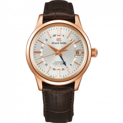 Grand Seiko Automatic Hi Beat 36000 GMT Special Pink Gold / Silver / Strap SBGJ210