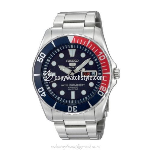 Seiko 5 Sports Stainless Steel / Blue / Pepsi / Bracelet SNZF15K1 Seiko 5 Sports Stainless Steel / Blue / Pepsi / Bracelet SNZF15K1