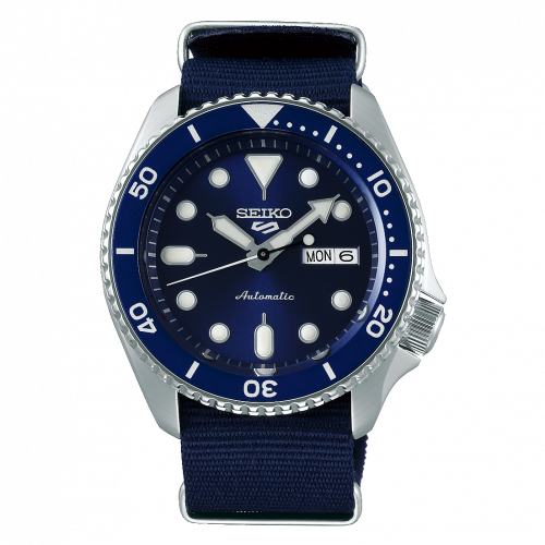 Seiko 5 Sports Sports Style Stainless Steel / Blue / NATO SRPD51K2 Seiko 5 Sports Sports Style Stainless Steel / Blue / NATO SRPD51K2