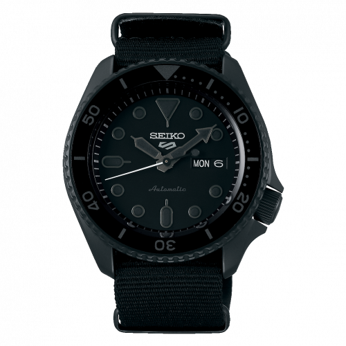 Seiko 5 Sports Street Style Hard Coating / Black - Black / NATO SRPD79K1