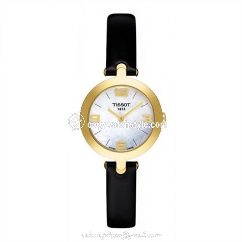 Tissot Flamingo Yellow Gold PVD / MOP / Strap T003.209.36.117.00