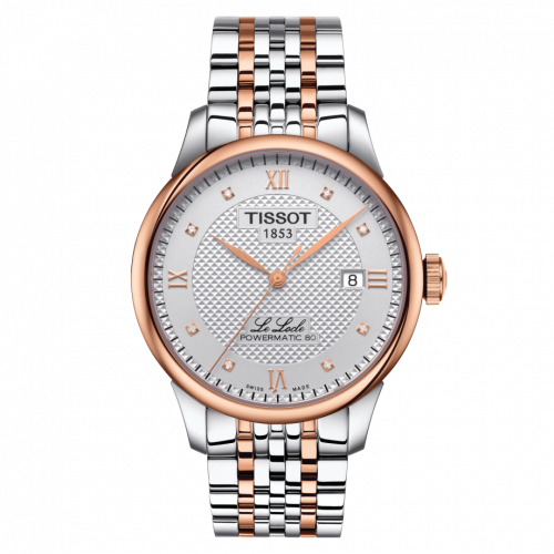 Tissot Le Locle Powermatic 80 39.3 Stainless Steel / Rose Gold PVD / Silver / Bracelet T006.407.22.036.00 Tissot Le Locle Powermatic 80 39.3 Stainless Steel / Rose Gold PVD / Silver / Bracelet T006.407.22.036.00