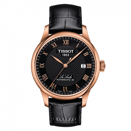 Tissot Le Locle Powermatic 80 39.3 Rose Gold PVD / Black / Strap T006.407.36.053.00 Tissot Le Locle Powermatic 80 39.3 Rose Gold PVD / Black / Strap T006.407.36.053.00