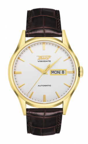 Tissot Visodate Automatic Yellow Gold PVD / Silver / Strap T019.430.36.031.01