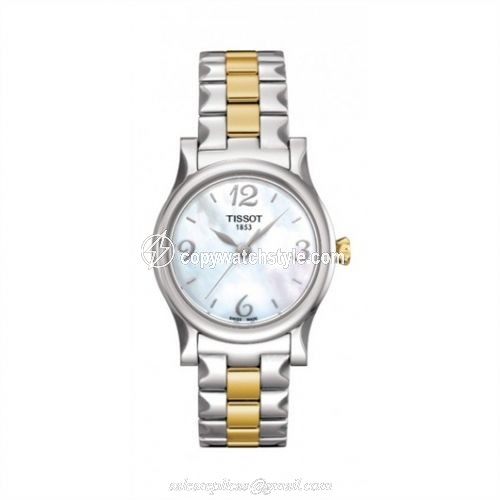 Tissot Stylis-T Quartz 29 Stainless Steel / Yellow Gold PVD / MOP / Bracelet T028.210.22.117.00