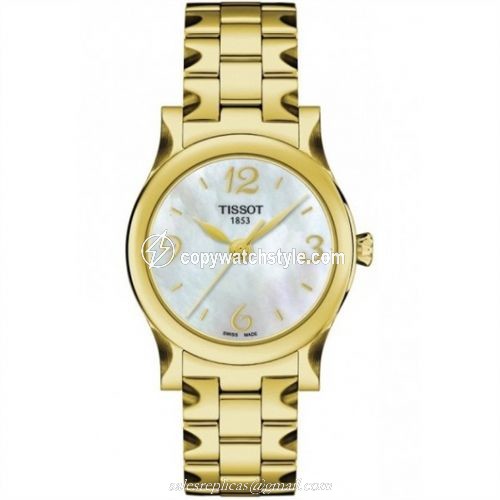 Tissot Stylis-T Quartz 29 Yellow Gold PVD / MOP / Bracelet T028.210.33.117.00 Tissot Stylis-T Quartz 29 Yellow Gold PVD / MOP / Bracelet T028.210.33.117.00