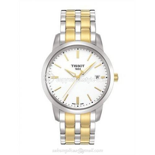 Tissot Dream Quartz 38 Stainless Steel / Yellow Gold PVD / White / Bracelet T033.410.22.011.01 Tissot Dream Quartz 38 Stainless Steel / Yellow Gold PVD / White / Bracelet T033.410.22.011.01