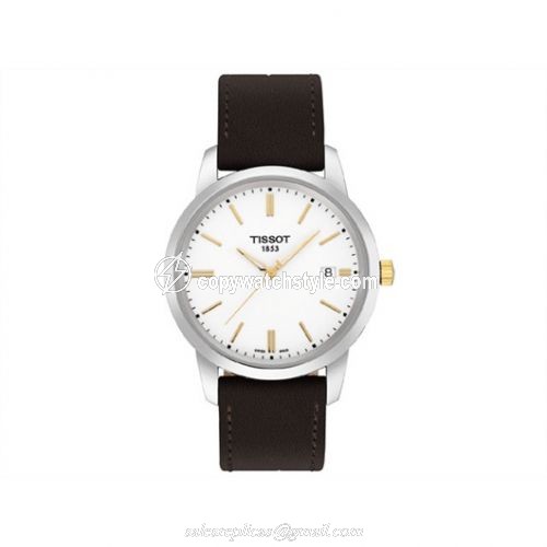 Tissot Dream Quartz 38 Stainless Steel / Yellow Gold PVD / White / Strap T033.410.26.011.01 Tissot Dream Quartz 38 Stainless Steel / Yellow Gold PVD / White / Strap T033.410.26.011.01