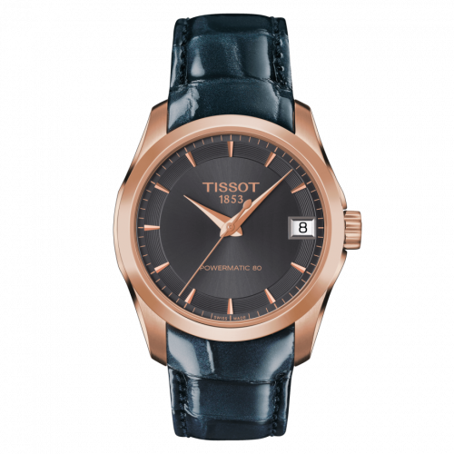 Tissot Couturier Powermatic 80 32 Rose Gold PVD / Grey / Strap T035.207.36.061.00 Tissot Couturier Powermatic 80 32 Rose Gold PVD / Grey / Strap T035.207.36.061.00