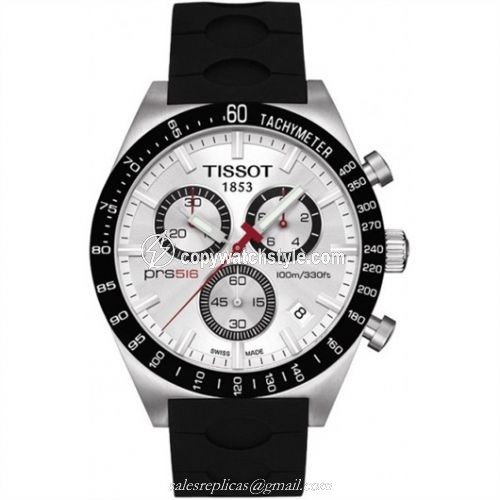 Tissot PRS 516 Quartz Chronograph Silver Rubber T044.417.27.031.00 Tissot PRS 516 Quartz Chronograph Silver Rubber T044.417.27.031.00