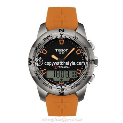 Tissot T-Touch II Orange Rubber Ti T047.420.47.051.01