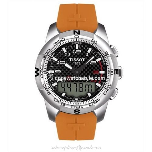 Tissot T-Touch II Orange Rubber Carbon T047.420.47.207.01
