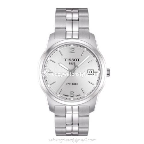 Tissot PR 100 Quartz 38 Stainless Steel / Silver / Bracelet T049.410.11.037.01 Tissot PR 100 Quartz 38 Stainless Steel / Silver / Bracelet T049.410.11.037.01