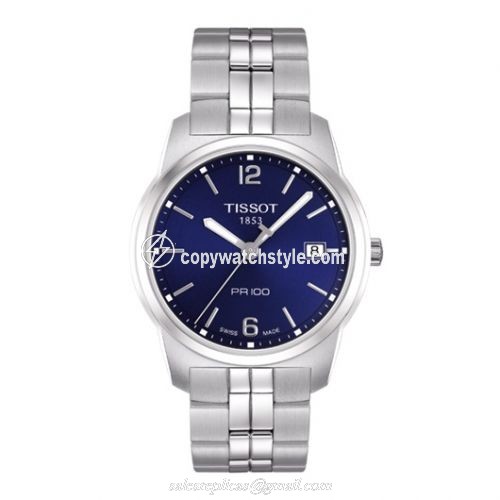 Tissot PR 100 Quartz 38 Stainless Steel / Blue / Bracelet T049.410.11.047.01 Tissot PR 100 Quartz 38 Stainless Steel / Blue / Bracelet T049.410.11.047.01