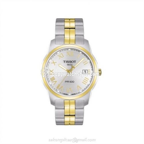 Tissot PR 100 Quartz 38 Stainless Steel / Yellow Gold PVD / Bracelet T049.410.22.033.01 Tissot PR 100 Quartz 38 Stainless Steel / Yellow Gold PVD / Bracelet T049.410.22.033.01