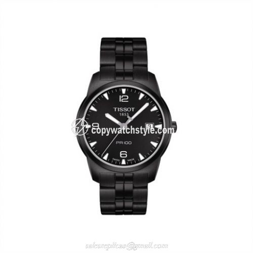 Tissot PR 100 Quartz 38 PVD / Black / Bracelet T049.410.33.057.00