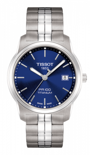 Tissot PR 100 Quartz 38 Titanium / Blue / Bracelet T049.410.44.041.00