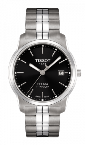 Tissot PR 100 Quartz 38 Titanium / Black / Bracelet T049.410.44.051.00 Tissot PR 100 Quartz 38 Titanium / Black / Bracelet T049.410.44.051.00