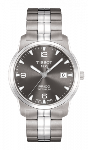 Tissot PR 100 Quartz 38 Titanium / Grey / Bracelet T049.410.44.067.00 Tissot PR 100 Quartz 38 Titanium / Grey / Bracelet T049.410.44.067.00