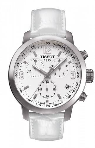 Tissot PRC 200 Quartz Chronograph White Leather T055.417.16.017.00 Tissot PRC 200 Quartz Chronograph White Leather T055.417.16.017.00