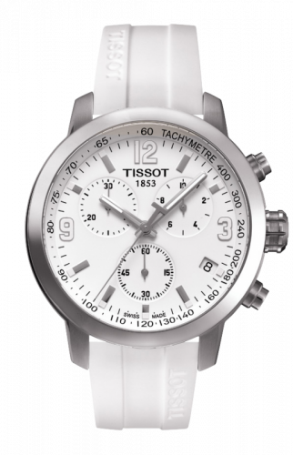 Tissot PRC 200 Quartz Chronograph White Rubber T055.417.17.017.00 Tissot PRC 200 Quartz Chronograph White Rubber T055.417.17.017.00
