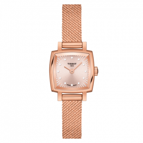 Tissot Lovely Square PVD Rose Gold / Beige / Bracelet T058.109.33.456.00 Tissot Lovely Square PVD Rose Gold / Beige / Bracelet T058.109.33.456.00